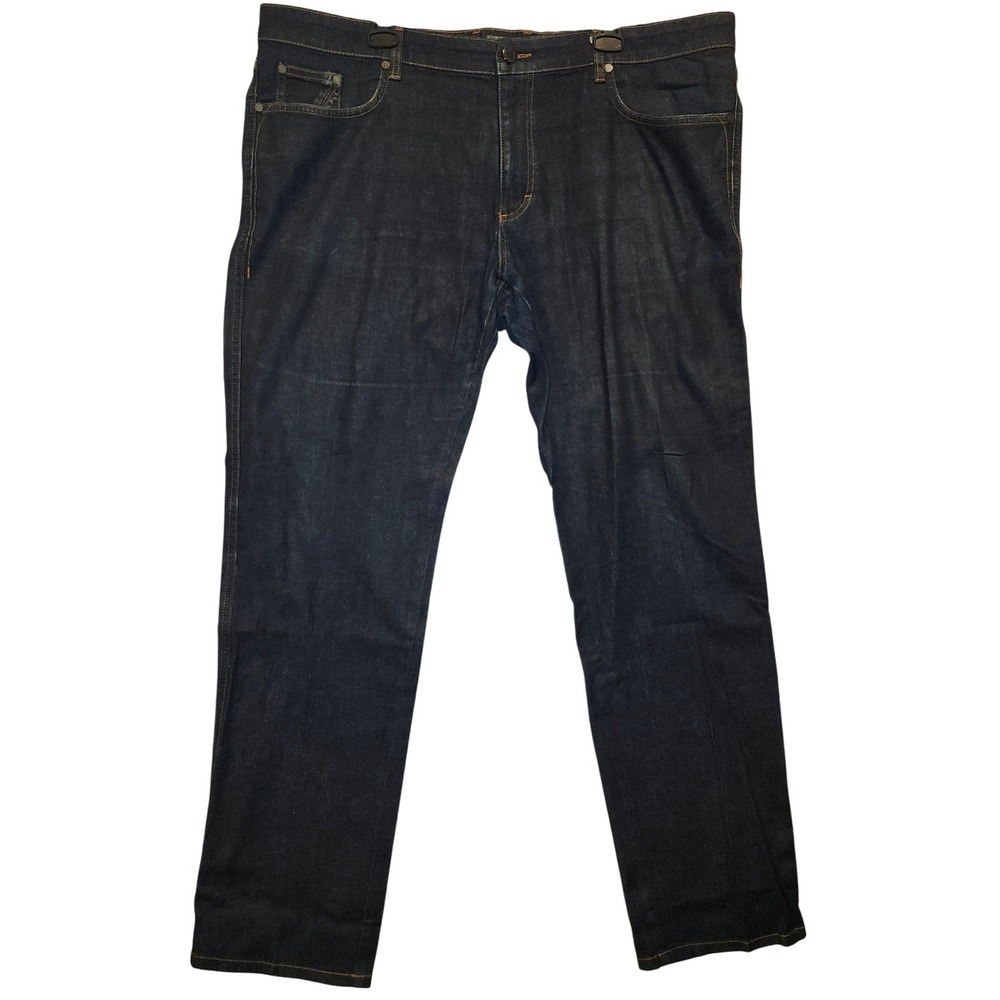 Z Zegna Mens Indigo Blue Straight Leg Stretch Denim Jeans Size 40x34 73ASC2